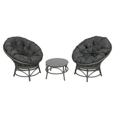 China Outdoor Time Furniture GARDEN BISTROS LEISURE FURNITURE 3PCS RATTAN SOFA CHAIR SET for sale