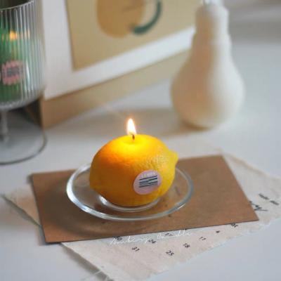 China Popular Party Home Decorations Fruit Lemon / Strawberry / Orange / Peach Shaped Candles for sale