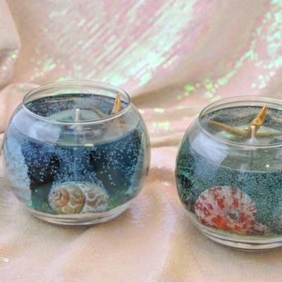 China Popular Glass Jar For Jelly Home Scented Candle Transparent Preserved Flowers Wax Decorative Candles Gift For Women Freeze Candle for sale