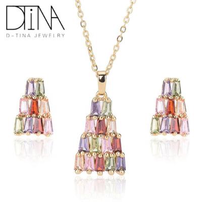 China ALLOY Girls' Skirt Jewelry Set Fan-shaped Zircon Jewelry Set for sale