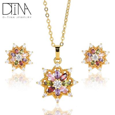 China DTINA ALLOY Octagon Star Fashion Jewelry Set Noble Woman Girlfriend Gift Jewelry Set for sale