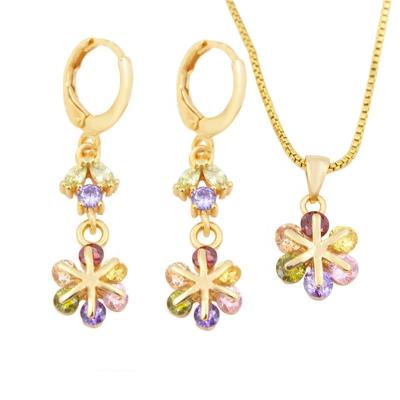 China DTINA China Jewelry Making Dubai Non Allergic Gold Plated Jewelry Set Kids Jewelry Set Wholesale for sale