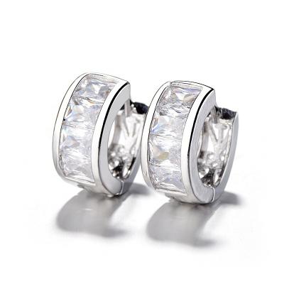 China DTINA ALLOY Platinum Plated Circle Earrings Adjust Colorful Gemstone Jewelry Earrings for sale