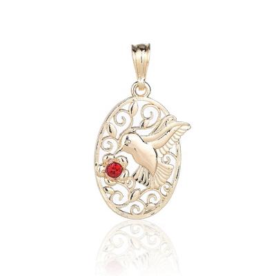 China Non Allergic High Quality 14K Gold Peace Dove Pendant Rose Pendant for sale