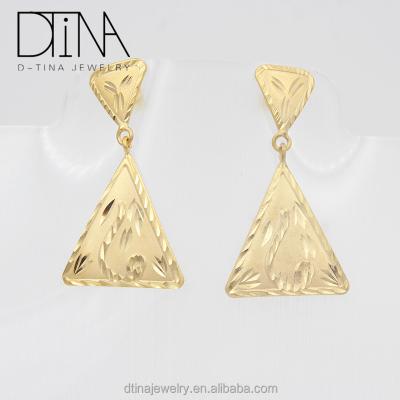 China DTINA Fashionable Gold Plated Earring African Gold Plated Geometric Triangle High Quality Hypoallergenic Earrings for sale