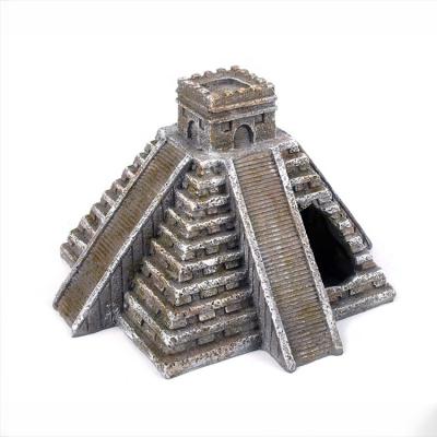 China Resin Viable Egyptian Pyramid Shape Ornamental Reptile Hideout Decorations for sale