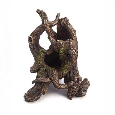 China Xinly Aquarium Viable Ornament Polyresin Artificial Tree Root For Fish Tank Decoration for sale