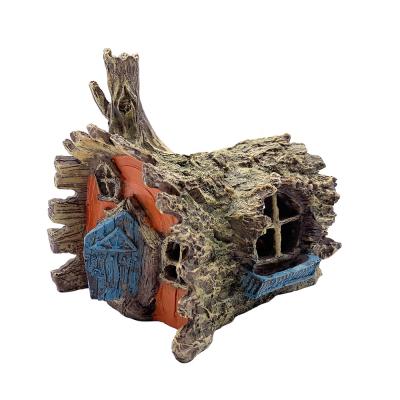 China Viable Unique Resin Treehouse Decor Aquarium Decor Aquarium Ornament for sale