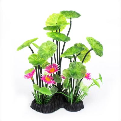 China Viable Artificial Plastic Aquarium Ornament Decorations H30cm Plant Aquarium Accessories for sale