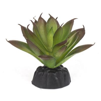 China Viable Plants Aquarium Decorations Ornaments Artificial Plastic Reptile Tank Decoration for sale