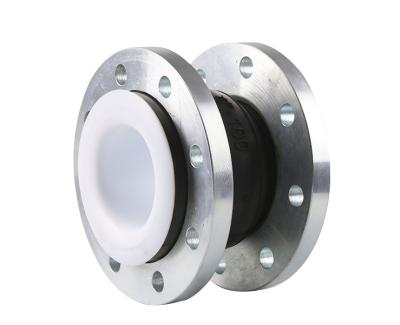 China NBR/CR/EPDM/IIR Ptfe Din Pn16 Zinc Plate Flange Lined Flexible Single Sphere Rubber Expansion Joint for sale