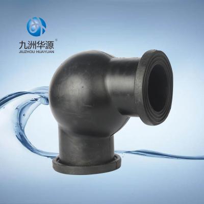 China Carbon Steel Huayuan HDPE Pipe Fitting 90 Degree Elbow Reducer Bend Flange for sale