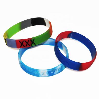 China Environmental Friendly Promotional Cheap Custom Made Silicone Wristband With Embossed Logo for sale