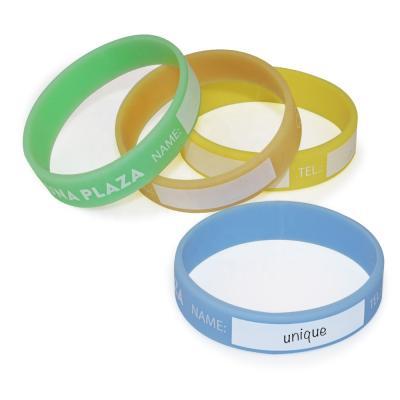 China Universal Good Quality Write Name On Silicone Kid Bracelet For Kids for sale