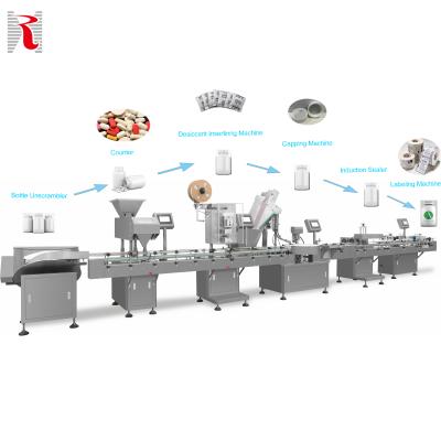 China Full Automatic Food Tablet Capsule Pill Counting Filling Machine Bottling Production Line for sale