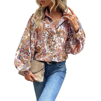 China 2023 National Style Women's Spring And Bubble Sleeve Summer Shirts Women's Anti-pilling Blouse for sale