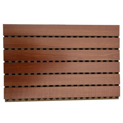 China Decoration Hanlan Akupanel Soundproof Sound Proof Slit Wall Fiber Acoustic Panels Wooden Sound Proof Wall Panels for sale