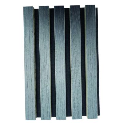 China eco-friendly polyester fiber 3d panel wood slat soundproofing wall slat decoration mdf noise barrier building material decoration for sale