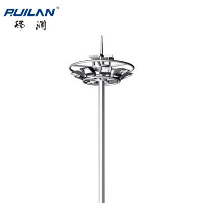 China 18/25 meter high mast lighting pole / high supporting pole lighting pole with lifting system for sale