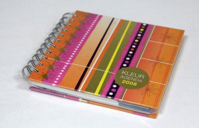 China CMYK Full Color Custom Spiral Notebook Printing Service With Elastic Binding for sale