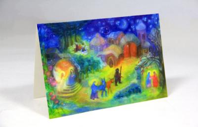 China Foled Fancy Christmas Card With Color Postcards Printing , 3D Christmas Card for sale