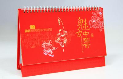 China customization desktop calendar offset paper printing hardcover binding for sale