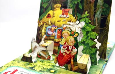 China Case Bound Colorful Story Pop Up Children Book Printing With Diecut Book for sale