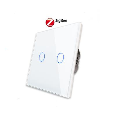 China Bingoelec Tuya 2Gang1way touch switch zigbee switch zigbee smart light switches Z1-201 for sale