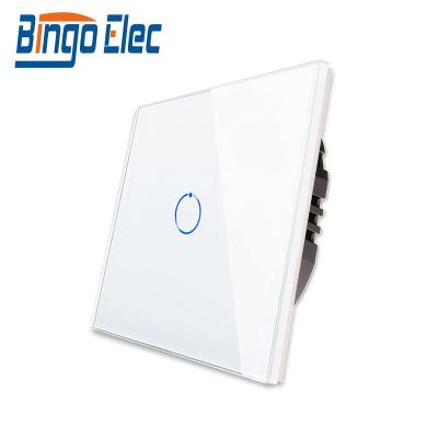 China BINGOELEC 1gang/2gang/3gang/4gang wifi wall touch smart switch Alexa multi-purpose light switches tuya switch EU and Google home for sale