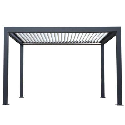 China Modern Luxury Aluminum Easily Assembled Waterproof Outdoor Pergola With Bright Light Garden Pergola for sale