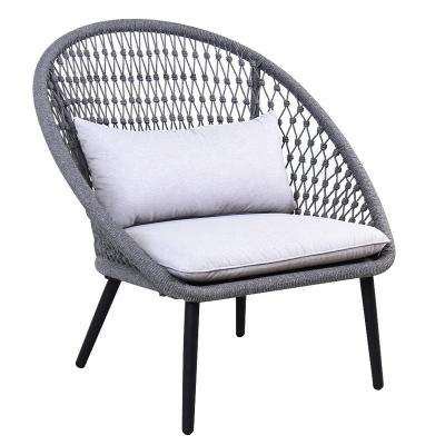 China Weather Furniture Modern Design Outdoor Woven Rope Chair Sofa Garden Outdoor Sofa For Home Hotel Patio Furniture for sale