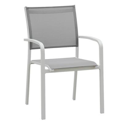 China Lightweight Commercial Aluminum Stacking Chair Patio Chair Garden Chair For Hotel Restaurant for sale