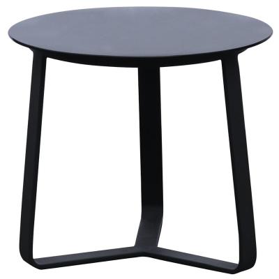 China ASSEBLED Modern Aluminum Frame Glass Top Indoor Outdoor Coffee Table For Hotel Restaurant Side Table for sale