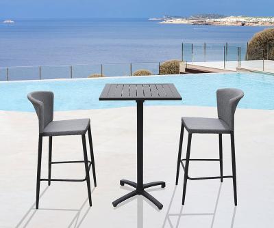 China KT modern folding outdoor patio dining table set outdoor folding bar table chair furniture for cafe hotel for sale