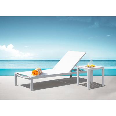 China Modern Aluminum Commercial Outdoor Sun Lounger KT Patio Sun Lounger For Pool Hotel Garden for sale