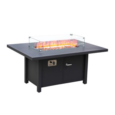 China Powder Coating KT Aluminum Commercial Fancy Outdoor Fire Pits Table For Garden Hotel Contract for sale