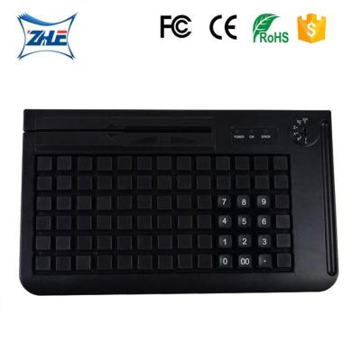 China 2021 Popular Silicone 78 Key POS Terminal MSR Programmable Keyboard With Magnetic Card Reader for sale