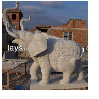 China Traditional Animal Stone Carving Granite Elephant Sculpture for sale