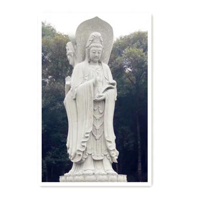 China Natural Huge Granite And White Marble Stone Buddha Statue for sale