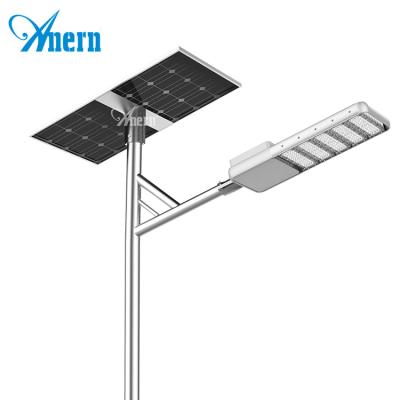 China ROAD High Power Outdoor IP65 120 Watts Led Lamp Solar Street Light With Pole for sale