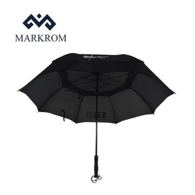 China 2022 country automatic open double canopy outdoor windproof stick 2 layers new golf umbrellas inventions in china for sale