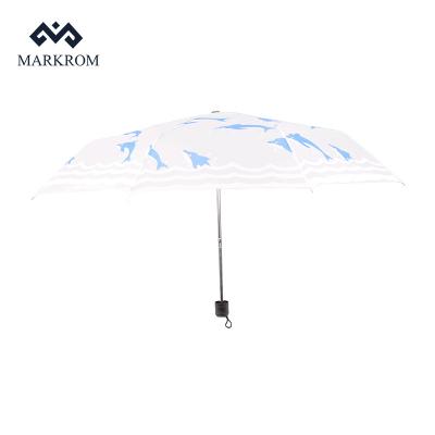 China CLASSIC Umbrella 3 Folds White Cheap Umbrella With Logo Printing for sale