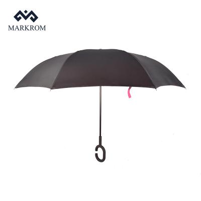 China Sun Rain Traditional Inverted Reverse Long-handle Windproof Umbrella for sale