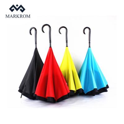 China Country Automatic Open Reverse Umbrella With Blue Sky Design for sale