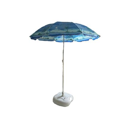 China 2021 New Product Thick Cover Polyester Beach Umbrella With Custom Design And Silver Coating for sale