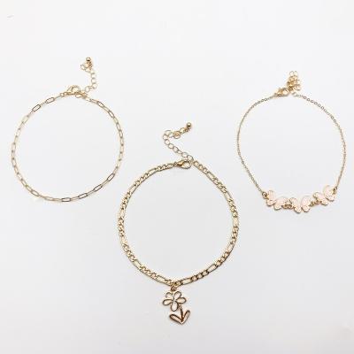 China High Quality Quality Assurance Fashion Gold Plated Simple Charm Anklet Women's Professional Anklet Chain Jewelry for sale