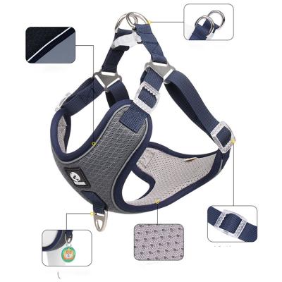 China Personalized Easy Walk Mesh Dog Vest Harness Strap Front Clip Breathable Outdoor Protective Brand New Pet Vest for sale