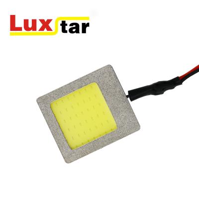 China DC12V Car Vehicle LED Panel Lamps COB 48SMD Car Light T10 Festoon Dome Adapter COB 48 White SMD for sale