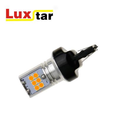 China Factory Supply Aluminum Led Car Light S25 7443 New 7440 3030 15smd Led Bulb Brake Signal Turn Light Super Light 12V for sale