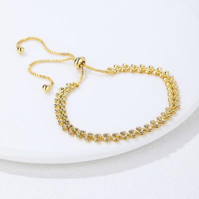 China High Quality Brass Gold Plated Chain Bracelets Punk Twist Oval Rectangular Color Chain Bracelet Jewelry for sale